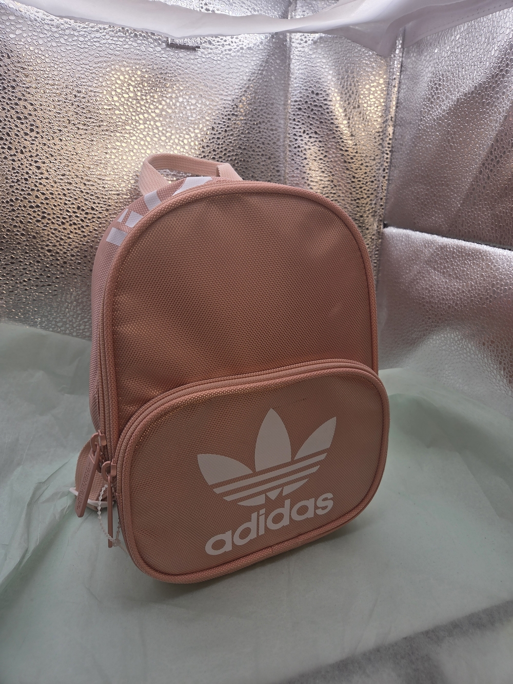 adidas Trefoil Mini Backpack in Blush Pink